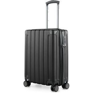 HAUPTSTADTKOFFER Q-Damm - handbagage 54x37x21, TSA, 4 wielen, reiskoffer, koffer met harde schaal, rolkoffer, handbagagekoffer, handbagagekoffer, Zwart