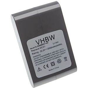 vhbw Accu compatibel met Dyson DC43, DC35 Multi Floor, DC45, DC43h stofzuiger thuisrobot - type B (2000mAh, 22,2V, grijs)