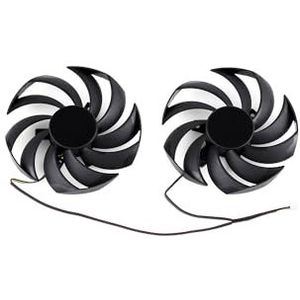 95MM PLD10010B12HH Koelventilator Vervanging voor MSI voor GeForce RTX 3070 3080 3090 Ti SUPRIM X Grafische Videokaart Koelerventilator(Black 2-Fan)