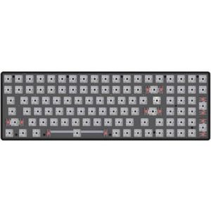 QPSJXN Mechanisch toetsenbord Novice100, hot-swappable schakelaar, 3 modi, draadloos Bluetooth-toetsenbord, 2,4 g, draadloos (Ovice100 zwart)
