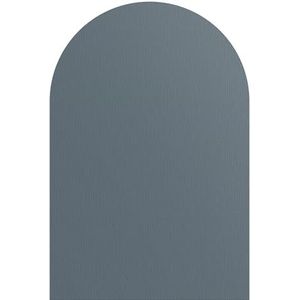 DEQORI Wandbehang, rond, zelfklevend 100 x 150 cm, effen kleur, donkergrijs, textiel-canvas, verwijderbaar, decoratief en vormvast, voor woonkamer, kantoor, hal of kinderkamer