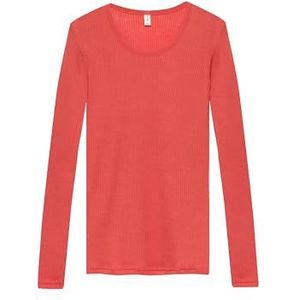 Dilling Shirt met lange mouwen van 100% natuurlijke merinowol voor dames, Retrorood., 40