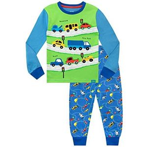 Harry Bear Jongens Pyjamas Nauwsluitend Fit Auto's Blauw 116
