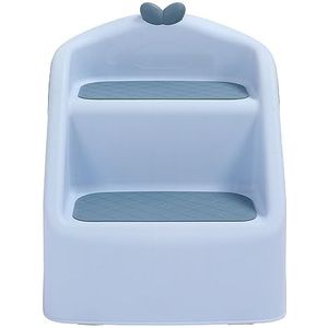 Opstapje voor Peuters Veiligheidsslot Wastafel Toiletkruk Opvouwbare Antislip Badkamerkruk (Blauw)