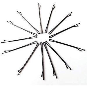 100Pcs Zwarte Bobby Pins Zwarte Barrette Kapsel Gereedschap Accessoires (Zwart Dun)