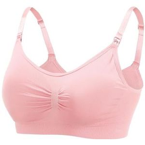 HomeJoySet Voedingsbeha For Borstvoeding, Zwangerschap, Naadloze Push-up Bralette Zonder Beugel Met Pads(Pink,M)