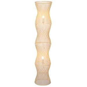 Vloerlamp Staande vloerlampen Bamboe kolom vloerlamp moderne vloerlampen handgemaakte weven staande lamp hoekverdieping for woonkamer slaapkamer Staanlamp leeslamp(Size:40 * 192cm)
