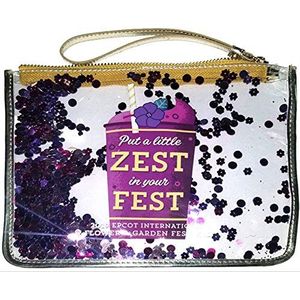 Epcot Flower And Garden 2019 Violet Lemonade Zip Pouch Wristlet Cosmetic Bag