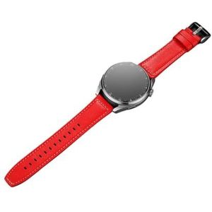 MENGKE Leren Band Compatibel Met Huawei Watch 3 Pro 48 Mm Originele Lederen Band Compatibel Met Huawei Watch 3 Horlogeband Compatibel Met Huawei Watch3 46 Mm GT2 Pro(Red)