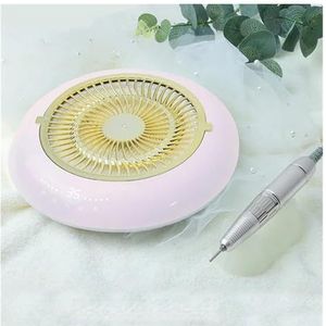 2 in 1 Nagelstofzuiger Manicuremachine Met Herbruikbaar Filter Laag Geluid Nagelboorpen JMD-803 PRO(JMD-803 PRO - Pink)