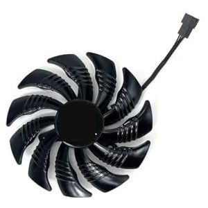88MM T129215SU PLD09210S12HH 4-pins koelventilator voor Gigabyte GTX 1050 1060 1070 960 RX 470 480 570 580 grafische kaartkoelerventilator(Black 1-Fan T12)