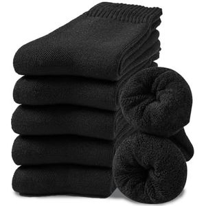 Hocerlu Thermosokken voor dames, 5 paar, wintersokken, warme dikke wandelsokken, wollen sokken, huissokken voor dames, maat 35-42
