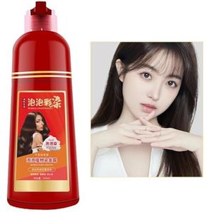 Plantaardige Bubble Haarverf - Bubble haarverfcrème - 500ml Instant Plant Bubble Hair Dye Shampoo - Haarkleurshampoo - Bubble Hair Dyeing Cream - Haarkleuringshampoo voor dames Heren Youding