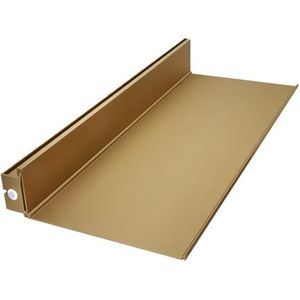 Zwevende Wandplanken, Verlichte Planken Van Aluminiumlegering Met Verlichting, Gelamineerd Een Woordscheidingswand Gemonteerde Boekenplank (Color : Gold, Size : 60x23cm)