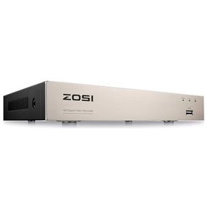 ZOSI 8CH H.265+ 5MP Lite TVI DVR digitale videorecorder, QR-code voor smartphone, bewegingsdetectie en e-mailwaarschuwing, CCTV bewakingssysteem