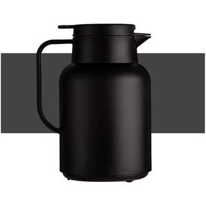 1,5 liter thermische koffiekaraf kannen, koffiewarmer drankdispenser voor koffie, thee, drank, 24 uur warmtebehoud vacuümkan voor koffie thee (kleur: zwart)
