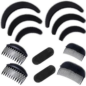 YOOOYOOO Haar Base Spons Onzichtbare Haar Clip Kam BF Zwart Haar Bump Styling Insert Tool
