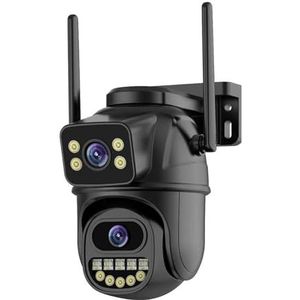 Bewakingscamera, 4K 8MP HD PTZ Camera Buiten 4MP Dual Lens Dual Screen AI Auto Tracking IP Camera CCTV audio Video Surveillance P2P(6MP Add 128G Card)
