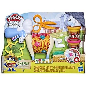 Play-Doh Animal Crew Sherrie Mama Wollen Schaapspeelgoed Voor Kinderen Vanaf 3 Jaar Met Grappige Geluiden en 4 PlayDoh Kleuren