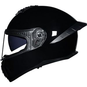 Integraalmotorhelm Motocrosshelm Met Meerdelige Snelsluiting Bromfietsracehelm DOT/ECE Goedgekeurd Voor Unisex Scootercruiser Straatmotorfiets 3,XL(59-60CM)