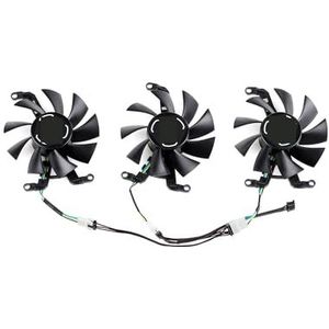 75MM koelventilator voor XFX Speeder voor MERC QICK 308 RX 6600XT 6500XT Zwarte ULTRA Gaming grafische kaart(Black 3-Fan)