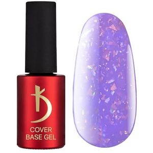 K Professional Base Coat - Base Gel Cover - Violet Flakes Camouflage - 7 ml - Onderlak - UV Nagellak - Gel Nagels - Paarse vlokken Camouflagekleur Glitter Confetti - UV LED