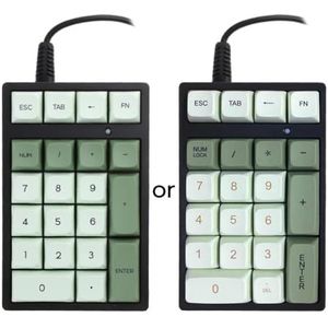 Kalttoy Mechanische Numerieke Toetsenbord Groene As RGB USB Toetsenbord Computer Numpad 21 Sleutels