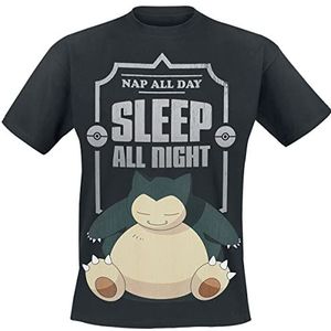 Pokémon Relaxo - Sleep All Night T-shirt zwart XXL