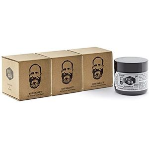 Beyer's Oil Beard Balm IJzeren kruid 60 ml 3-pack - baardverzorgingsbalsem - handgemaakt in Beieren - 100% natuurlijk - met bijenwas uit de Chiemgau - verzorgt de huid, maakt de baard zacht en glad
