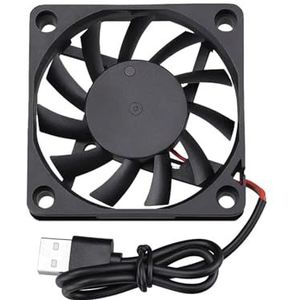 Ronyaoko 6010 CPU-koeler, 5 V, 0,18 A, USB, 60 x 60 x 10 mm, borstelloos, 60 x 10 mm