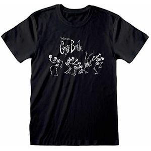 Corpse Bride Unisex volwassen Tim Burtons skelet T-shirt (M) (zwart)