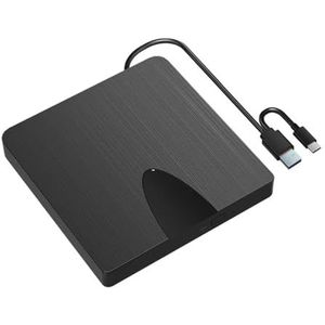 Externe schijf, USB 3.0 en Type-C-brander, draagbare dvd/cd/speler, 3D optische for pc/laptop