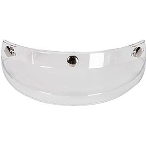 Motorhelm vizier lens, Helmvizier, motorfiets 3-knops vizier Universele motorfiets 3-knops vizier Opklapbaar en neerklapbaar open gezichtshelm Windscherm Rood (rood)(Transparent)