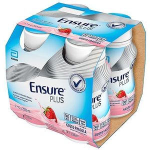 Ensure Plus Aanvullende voeding formaat drank | verpakking 4 x 200 ml | smaak aardbei