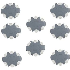 JB White 48 stuks ProWax cerumenfilters voor hoorapparaten geschikt voor Oticon- en Bernafon-luidsprekers, 8x dispenserschijf met 6 gereedschappen en 6 filters, grijs