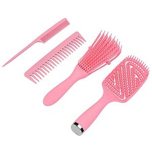Kamset, Haarborstelset Veilig 5-delig voor Vrouwen Om Klitten Te Verwijderen voor Mannen Om Haar Te Kammen