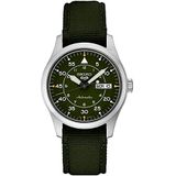 Seiko 5 Sports Flieger SRPH29K1 Automatisch horloge, groene wijzerplaat, groene band, band, Groen, Riem