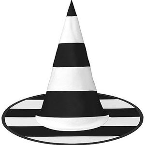 SSIMOO Strepen zwart-witte Halloween-feesthoed, grappige Halloween-hoed, brengen plezier op het feest, maken je de focus van het feest