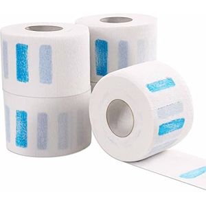 5 Pack Wegwerp Kapper Papier Hals Strips,Wegwerp Nek Papier,Professionele Rekbare Papier Nek Band Protector Kappers Accessoire Tool