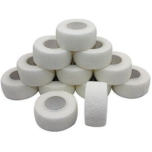 COMOmed Cohesive Flexible Bandage Self-Adhesive Bandage Roll Latex-Free Non-Woven Cohesive Athletic Tape Alleray Tested Suitable for Sensitive Skin 2.5cm x 4.5m 12 Rolles White…