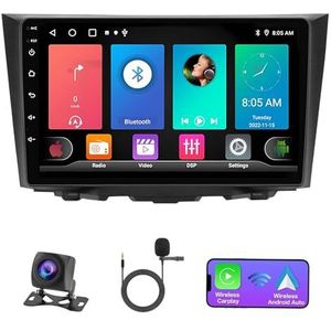 Dubbele DIN Android 14 autoradio voor Suzuki Kizashi 2009-2015 9 Duim QLED Touch screen-met Draadloze Carplay Android Auto GPS navigatie 4G WiFi Stuurwielbediening achteruitrijcamera(P2 WIFI 4-Core 1G