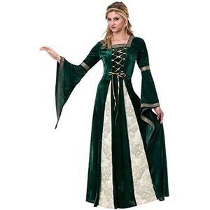 Halloween kostuum feest, koningin kraai vleermuizen dokter cosplay vampier magische heks kostuum met mantel voor vrouwen meisje, Groen, L