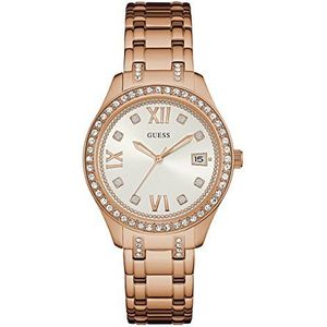 Guess Unisex volwassenen datum klassiek kwarts horloge met roestvrij stalen armband W0848L3, armband