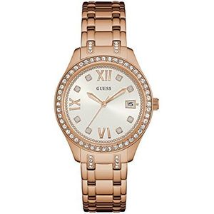 Guess Unisex volwassenen datum klassiek kwarts horloge met roestvrijstalen armband W0848L3, armband