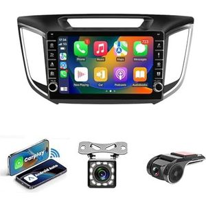 Android 14 Auto Stereo MP5 Player 9'' Screen Autoradio Voor Hyundai Creta IX25 2015-2019 Car-play Android Auto GPS-navigatie Bluetooth RDS FM AM DAB+ Radio Stuurbediening Voice Control(NF-1 4Core 1+