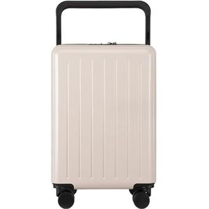 Koffer Bagage Lichtgewicht Koffer Beveiliging Combinatieslot Kofferbagage Koffer Ingecheckte Bagage Reiskoffer (Color : White, Size : 24 in)