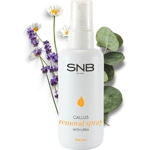 SNB Professional Callus Removal Spray 110 ml met urea, lavendelolie, glycerine, eucalyptus, kamille | 91% natuurlijke samenstelling | eeltverwijderaar | eelt verwijderen voet| voor een zeer droge huid