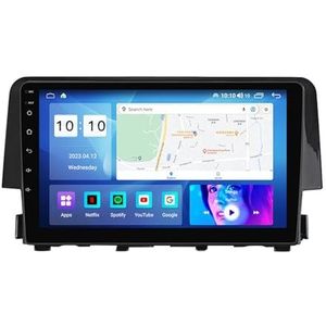 Android 12.0 Car Stereo 9 ""Touch Screen auto audio speler bluetooth stuurwielbediening Voor Honda civic 2015-2020 auto speler Ondersteunt CarAutoPlay PIP GPS Navigatie Backup Camera (Size : 4+WIFI 1G