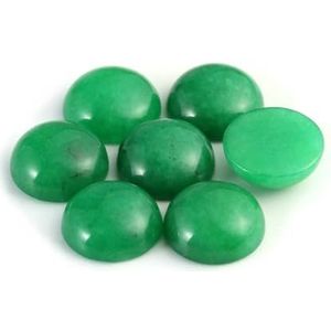 Mode 10 stuks/partij 4/6/8/10/12mm natuursteen cabochons voor DIY ring oorbel armband ketting maken sieraden vinden-groene jade-6mm