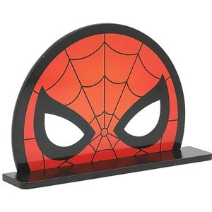 Marvel Spider-Man kleine wandplank, opbergplank, zwart en rood afwerking, 42 cm B X 8 cm D X 27 cm H